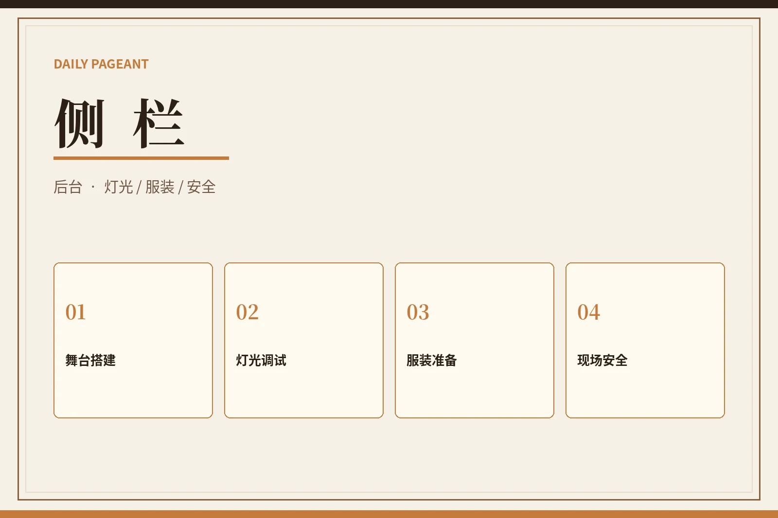 后台准备